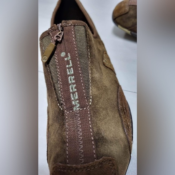 MERRELL Barrado Leather Chestnut Perf. Sneakers - Picture 9 of 14